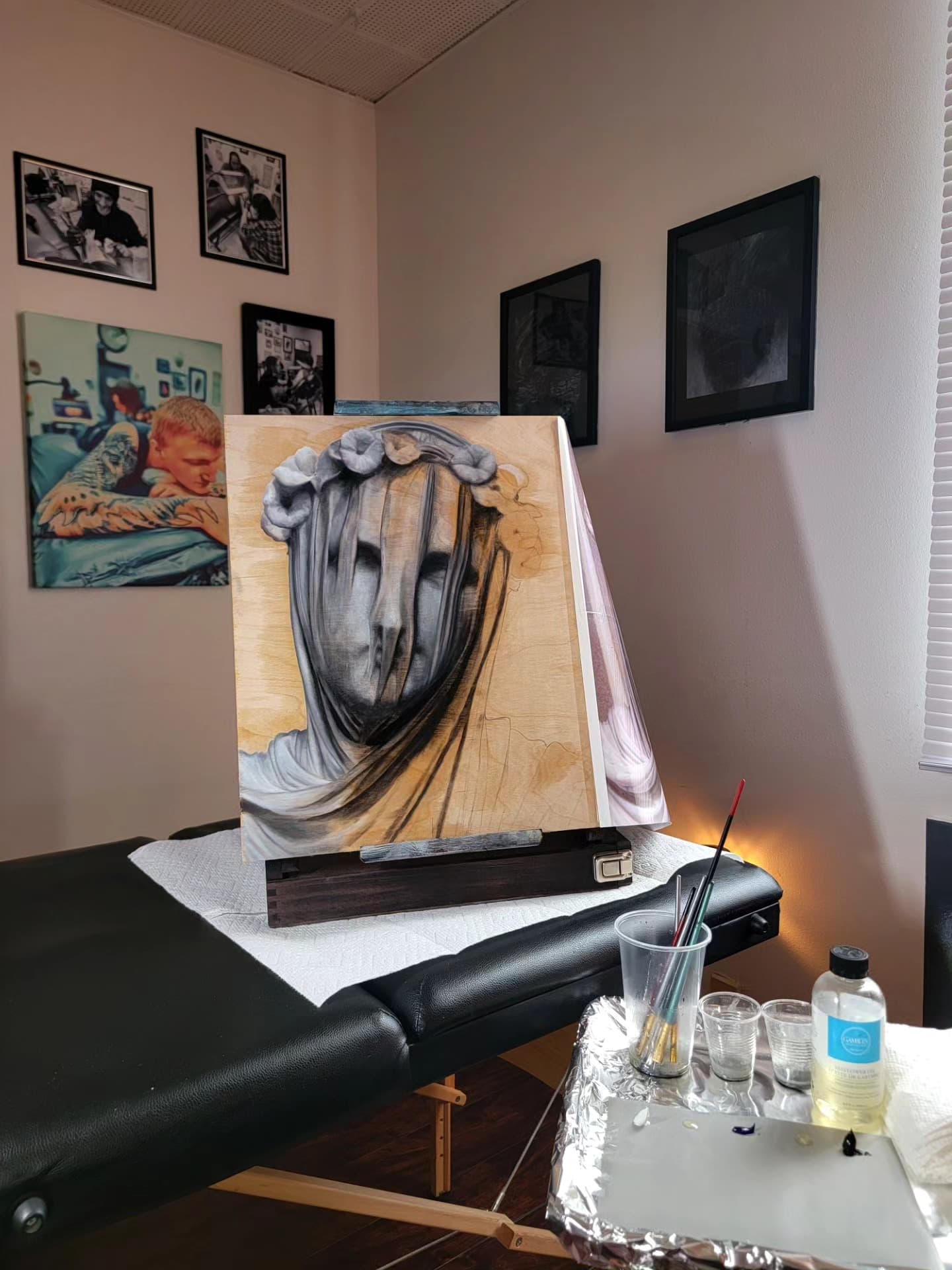 Portfolio display with portrait