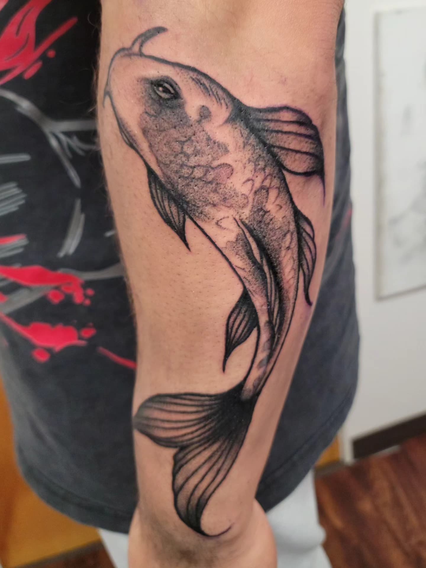 Detailed fish tattoo